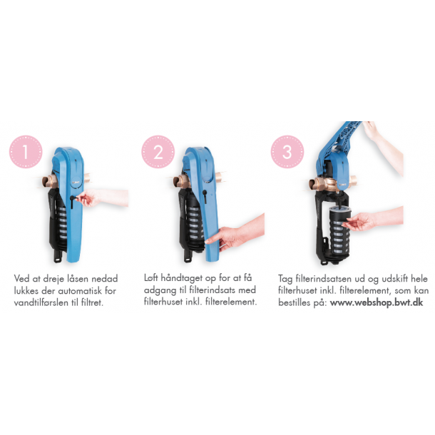 BWT E1 udskiftningsfilterhus inkl. filterelement